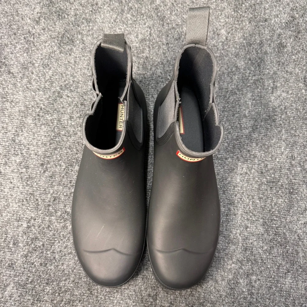 Men's Hunter Chelsea Rain Boots Matte Gray‎ Rubber Waterproof Size 11 Spring